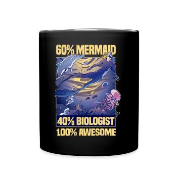 Meeresbiologie Delfin | Meeresbiologe Geschenkidee - Tasse einfarbig - Schwarz - Vorne