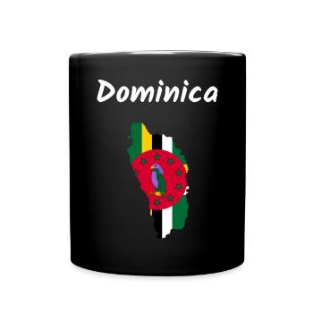 Dominica Flag Caribbean Island Holiday Idea - Full Colour Mug - black - Front