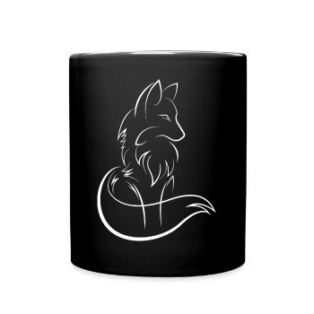 L’idée de symbole de renard décrit l’art Foxes Animal Love - Mug uni - noir - Devant