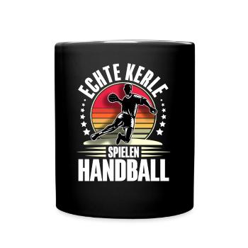 Handball Handballer - Tasse einfarbig - Schwarz - Vorne