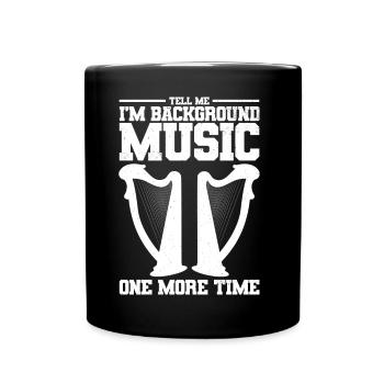 Harfe Musikinstrument - Tasse einfarbig - Schwarz - Vorne