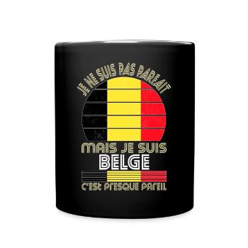 Je ne suis pas parfait mais je suis Belge - Mug uni - noir - Devant
