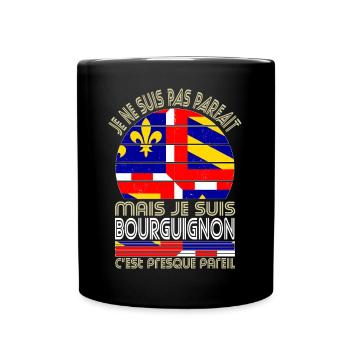 Je ne suis pas parfait mais je suis Bourguignon - Mug uni - noir - Devant
