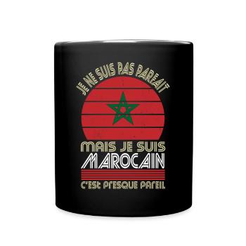 Je ne suis pas parfait mais je suis Marocain - Mug uni - noir - Devant