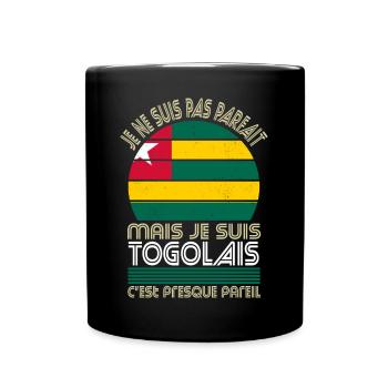 Je ne suis pas parfait mais je suis Togolais - Mug uni - noir - Devant