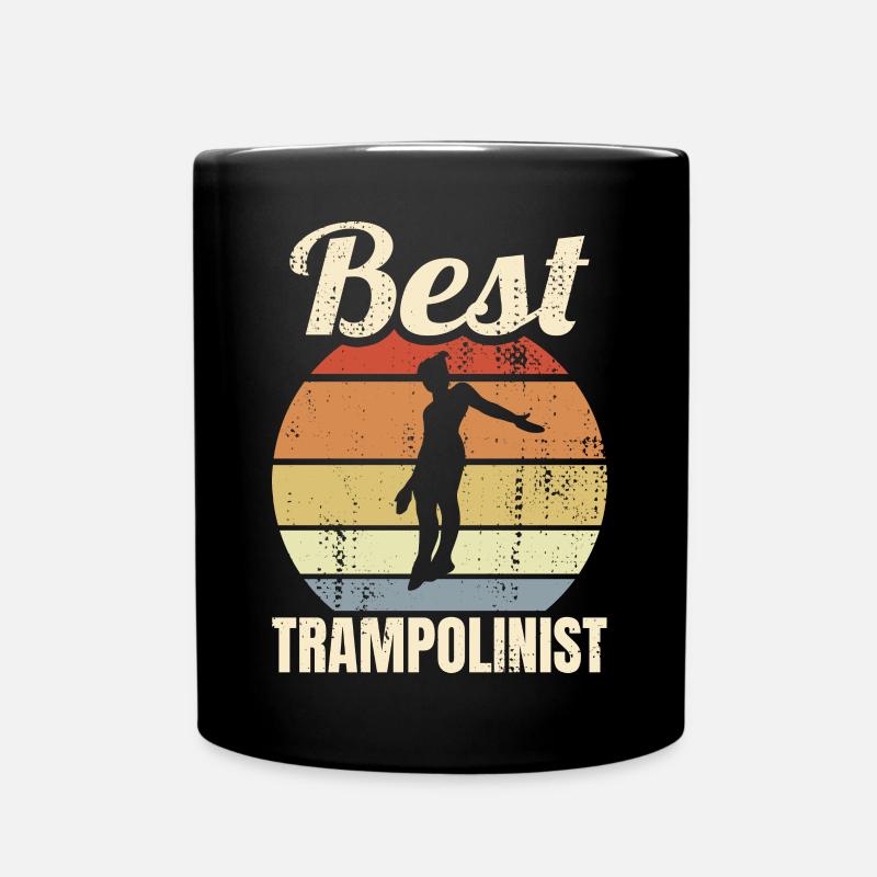 Vintage Trampolinspringen - Tasse einfarbig - Schwarz