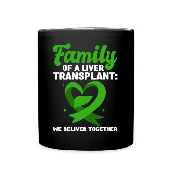 Organspende Leber | Organspender Transplantation - Tasse einfarbig - Schwarz - Vorne