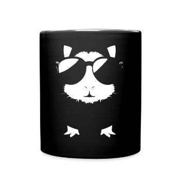 Funny Guinea Pig with Sunglasses Guinea Pigs - Full Colour Mug - black - Front