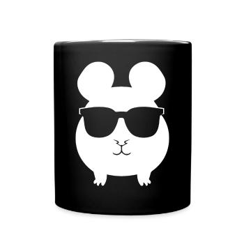 Funny Guinea Pig with Sunglasses Guinea Pigs - Full Colour Mug - black - Front