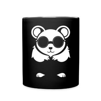 Hamster drôle avec des lunettes de soleil Hamsters - Mug uni - noir - Devant