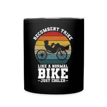 Velomobil | Recumbent Trike Triker Sport Geschenk - Tasse einfarbig - Schwarz - Vorne