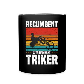 Velomobil | Recumbent Trike Triker Sport Geschenk - Tasse einfarbig - Schwarz - Vorne