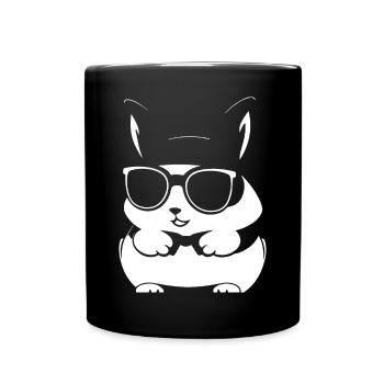 Drôle d’écureuil portant des lunettes de soleil écureuils - Mug uni - noir - Devant
