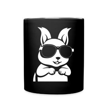 Funny Squirrel Wearing Sunglasses Squirrels - Full Colour Mug - black - Front