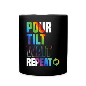 Acrylgießen - Tasse einfarbig - Schwarz - Vorne