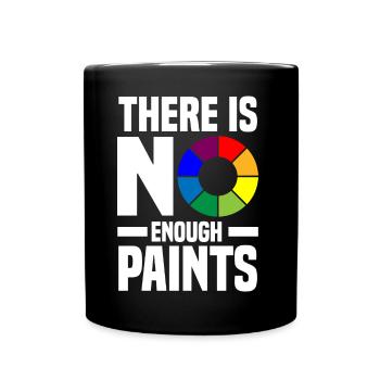 Acrylgießen Geschenke | Maler Kunst Leinwand Farbe - Tasse einfarbig - Schwarz - Vorne