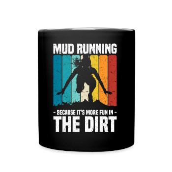 Mud Run Geschenke | Schlammlauf Team Läufer Sport - Tasse einfarbig - Schwarz - Vorne
