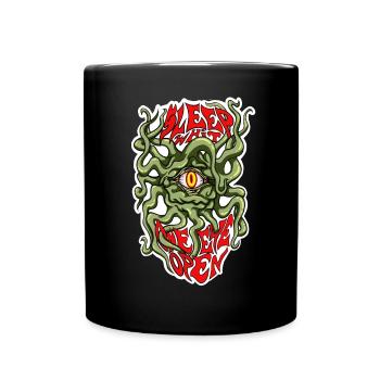 Schlafen - Tasse einfarbig - Schwarz - Vorne