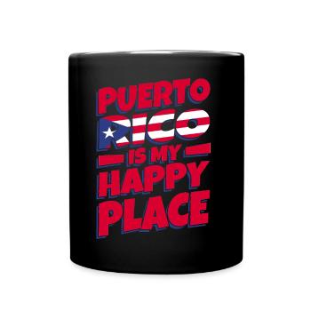 Puerto Rico Geschenkidee | Puerto Ricaner Heimat - Tasse einfarbig - Schwarz - Vorne