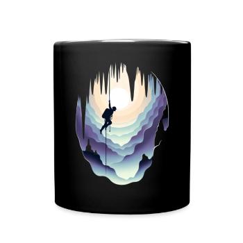 Spéléologie grotte spéléo spéléologue - Mug uni - noir - Devant