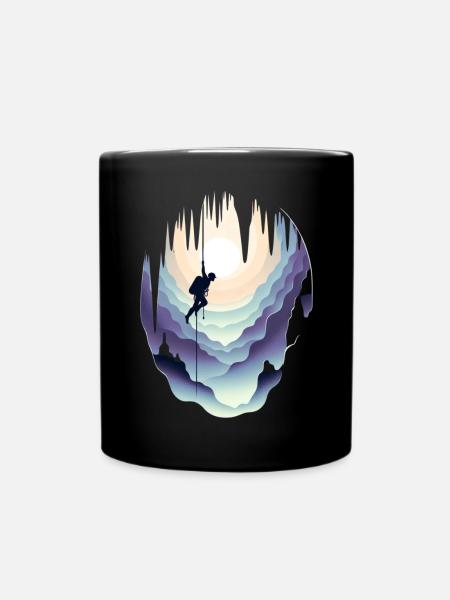 Spéléologie grotte spéléo spéléologue - Mug uni - noir