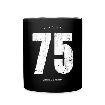 Vintage 75 Limited Edition Logo - Full Colour Mug - black - Front