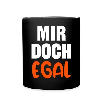 I don't care Statement Attitude Relax - Full Colour Mug - black - Front