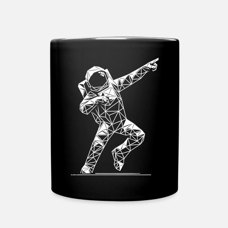 Geometrischer Astronaut Silhouette - Tasse einfarbig - Schwarz