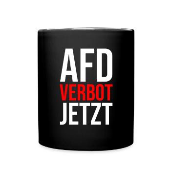 AFD VERBOT JETZT - Tasse einfarbig - Schwarz - Vorne