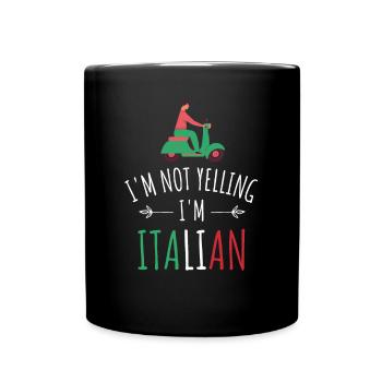 I'm Italian - Tasse einfarbig - Schwarz - Vorne