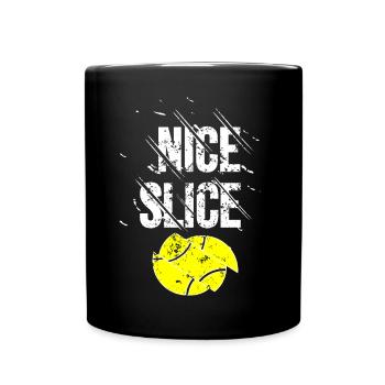 Nice Slice Tennis Shirt Winner Tennisball light - Tasse einfarbig - Schwarz - Vorne