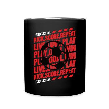 Words of Soccer - Full Colour Mug - black - Front