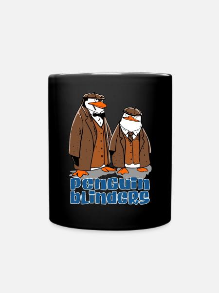 Pinguin Lustige Tiere - Tasse einfarbig - Schwarz