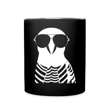 Lustiger Vogel mit Sonnenbrille Cool Bourke's Parak - Tasse einfarbig - Schwarz - Vorne