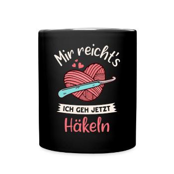 Häkeln Schneiderin Häklerin Nähen Stricken - Tasse einfarbig - Schwarz - Vorne