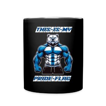 Das ist meine stolze Flagge Finnland Bär - Tasse einfarbig - Schwarz - Vorne