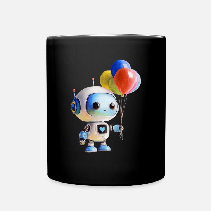 Ballon robot - Mug uni - noir