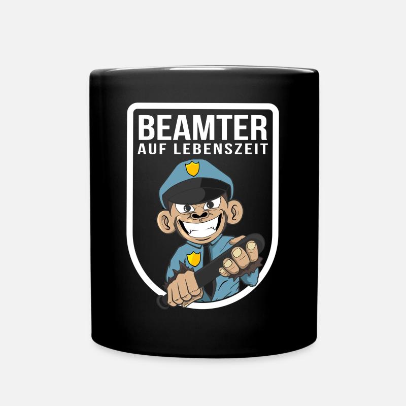 Beamter auf Lebenszeit B.a.L. Ernennung Polizei - Tasse einfarbig - Schwarz