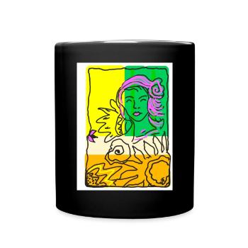 EC Woman I Pink I Gift I Mother's Day I Holiday - Full Colour Mug - black - Front