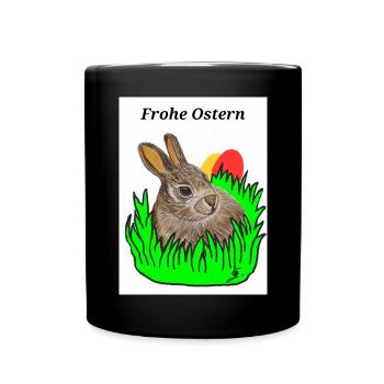 EG Bunny I Animal I Easter Bunny I Holiday I Gift - Full Colour Mug - black - Front