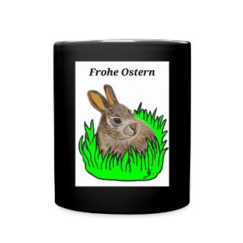 EG Bunny I Animal I Easter Bunny I Easter I Holiday - Full Colour Mug - black - Front
