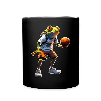 Basket-ball grenouille - Mug uni - noir - Devant