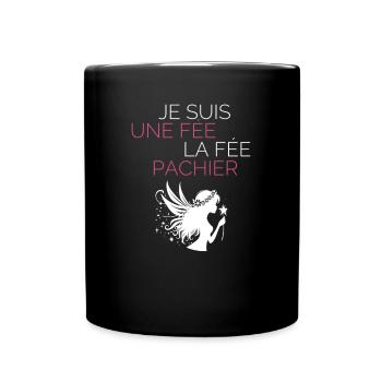 Ich bin eine Fee, die flinkere Fee - Tasse einfarbig - Schwarz - Vorne