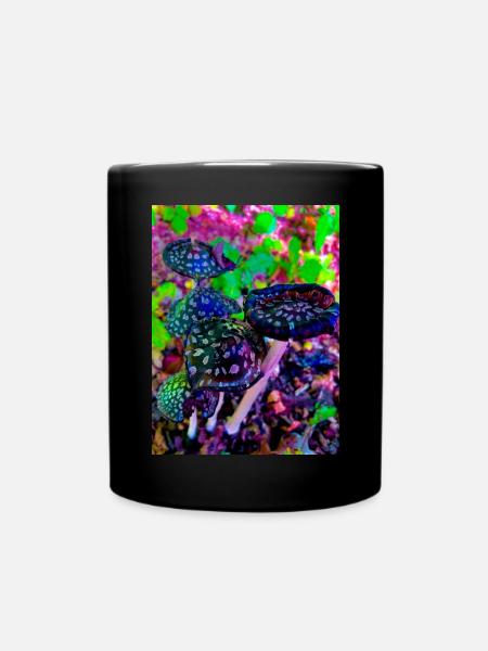 Magic mushrooms - Full Colour Mug - black