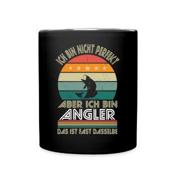 Je ne suis pas parfait, mais je suis pêcheur - Mug uni - noir - Devant