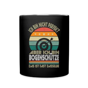 I'm not perfect, but I'm an archer - Full Colour Mug - black - Front