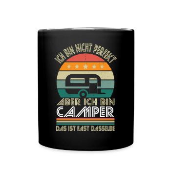 I'm not perfect, but I'm a camper - Full Colour Mug - black - Front