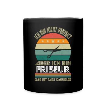 Je ne suis pas parfaite, mais je suis coiffeuse - Mug uni - noir - Devant