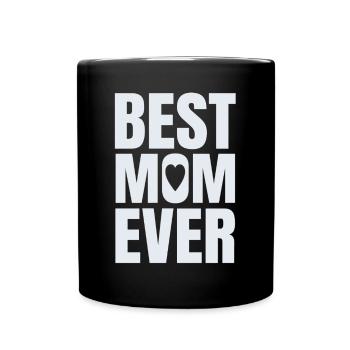 Beste Mutter aller Zeiten - Tasse einfarbig - Schwarz - Vorne