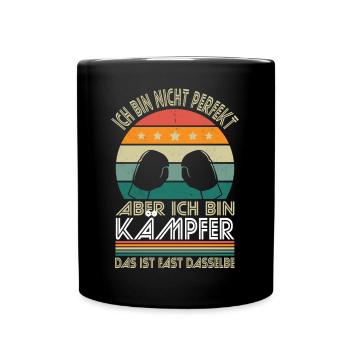 I'm not perfect, but I'm a fighter - Full Colour Mug - black - Front
